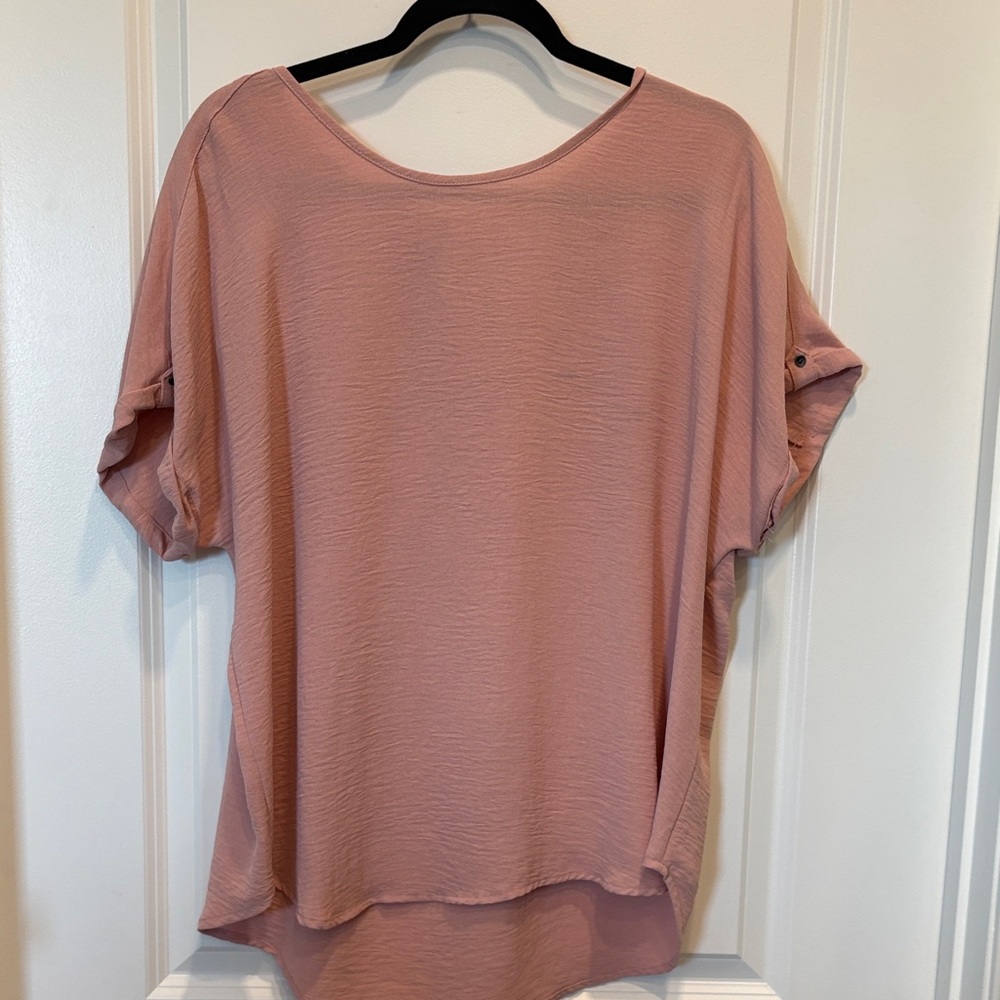 Maurices Dusty Rose Short Sleeve Top